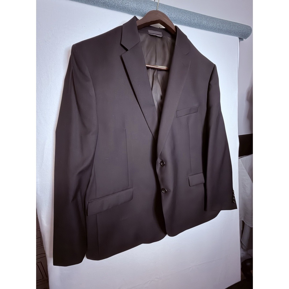 Lauren Ralph Lauren Men's 50R Black 100% Wool 2-Button Suit Jacket Blazer/Bag - Picture 14 of 16